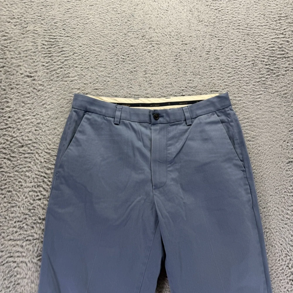 Brooks Brothers Clark Pant Mens 33x32 Gray Cotton Chino Straight Business Preppy